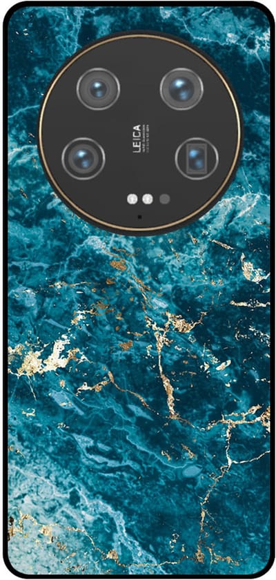 Smartphonica Telefoonhoesje Geschikt voor Xiaomi 13 Ultra met marmer opdruk - TPU backcover case blue marble design - Blauw geschikt voor Xiaomi 13 Ultra