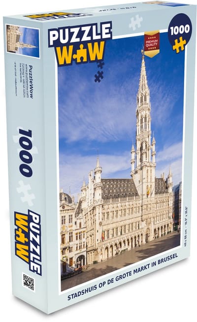 Puzzel Stadhuis - Zon - Brussel - Legpuzzel - Puzzel 1000 stukjes volwassenen