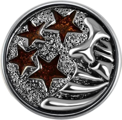 Quiges - Drukknoop Mini 12mm Maan en Sterren - EBCMK031