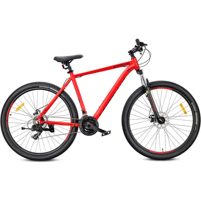 Tatra Bikes Mountainbike 29" Overland, MTB-fiets voor dames en heren, fiets 29" - 21 inch aluminium frame, 21 versnellingen, schokdemper, schijfremmen - Rood-Zwart
