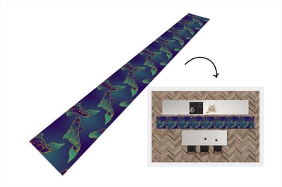 Keukenloper - Keukenmat - Patronen - Vis - Koi - 400x50 cm - Keuken vloerkleed
