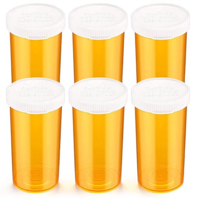 Dailygoods- Pillendoosjes 6 Stuks - Kleine Medicijndozen - Draagbaar - Transparante Organizers - Kliksluitingen - Geel Polypropeen - Medicijncontainer