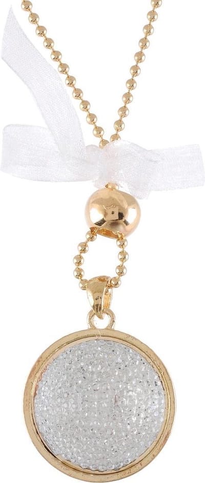 Behave Lange ketting met hanger en strikje – Nikkelvrije modeketting
