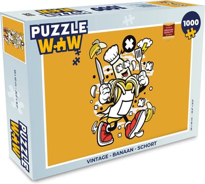 Puzzel Vintage - Banaan - Schort - Legpuzzel - Puzzel 1000 stukjes volwassenen