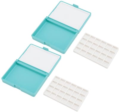Dailygoods- Aquareldoos Compact - Draagbare Aquareldoos - Duurzaam Palet - Gemakkelijk Schoon Te Maken - Voor Beginners/Professionals - Klein Formaat - Aquarelpalet