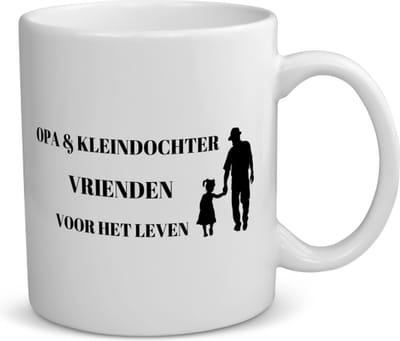Akyol - opa en kleindochter vrienden voor het leven koffiemok - theemok - Vriend - opa/kleindochter - opa cadeautjes - cadeau - kado - geschenk - kleindochter verjaardag - kleindochter artikelen - 350 ML inhoud