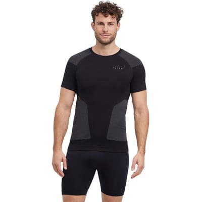 FALKE Wool-Tech light Protective Shirt sneldrogend functioneel functioneel shirt met korte mouwen heren zwart - maat M