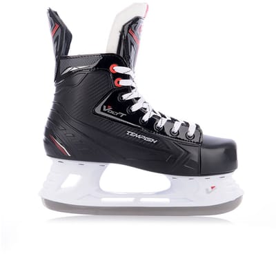 Tempish - Volt-T - IJshockeyschaatsen - Schaatsen Heren - Zwart - Versterkte Enkelcups & High-Grip RVS Hockeyijzer - Maat EU 37