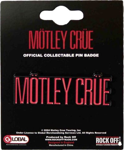 Motley Crue - Logo Pin - Rood/Zwart