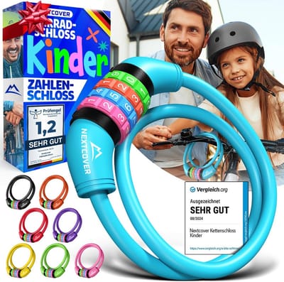 Stevig Fietsslot met 4-Cijferige Code voor Fiets, Step en Loopfiets - Extra Dikke Staalkabel (10mm)