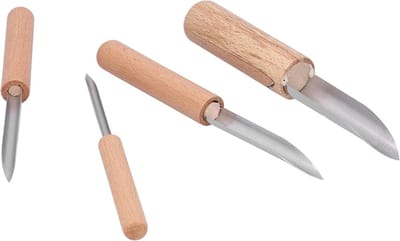 Halfronde Kleisnijders - Keramiek Pons Gereedschap - Vormgeven van Klei - Ergonomisch Houten Handvat - 4 Maten - Niet gespecificeerd