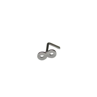 Aramat Jewels | Neuspiercing | Elegant Stalen Neuspiercing met Infinity Teken | | | |4mm | Staal | Volwassenen | Verkleurd niet