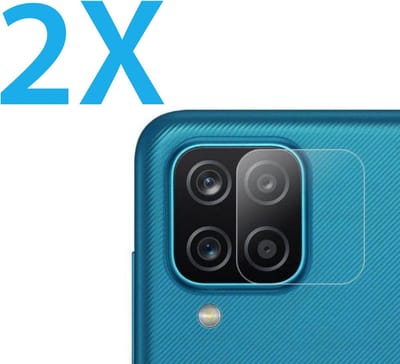 Camera lens Protector 2x Geschikt voor: Samsung Galaxy A12 - screen protector - glas - bescherm je camera - beschermglas - Transparant