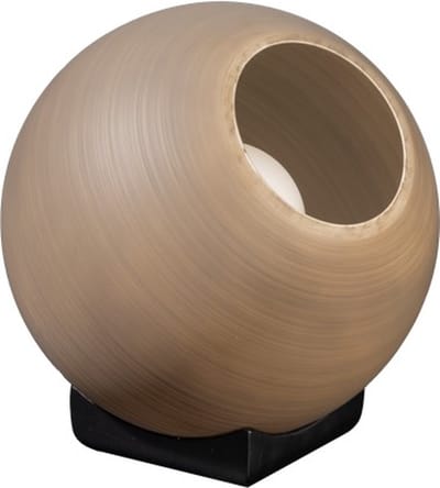 ETH Orb tafellamp 1x E27 Taupe/grijs glas 25cm / zwart