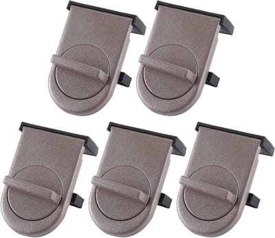Raamafdekkingen - Raamsloten Deurstopper - Veiligheid Vergroten - Verdikt Aluminium - 5 Stuks - Bruin