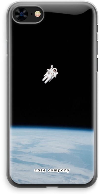 Case Company® - Hoesje geschikt voor iPhone 8 hoesje - Alone in Space - Soft Cover Telefoonhoesje - Bescherming aan alle Kanten en Schermrand