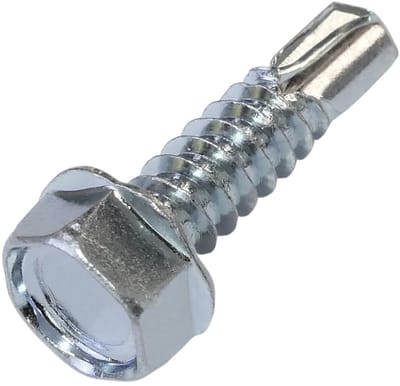 50x Zelfborende Schroeven met Brede Flens Ø6.3x25mm - Zeskantkop - Sterk Staal