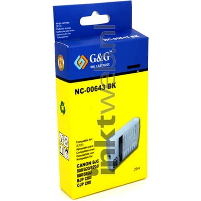 Huismerk Canon BJI-643 zwart (Huismerk (compatible))