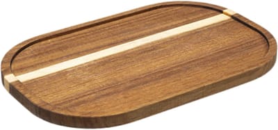Secret de gourmet Serveerplank voor hapjes/tapas - 30 x 20 cm - acacia hout - borrelplank