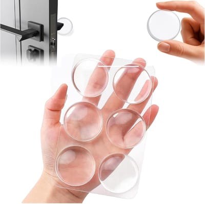 Deurstoppers Muur - Deur Buffer - Muur Beschermen - Zelfklevend Elastisch - 5cm Diameter - Transparant