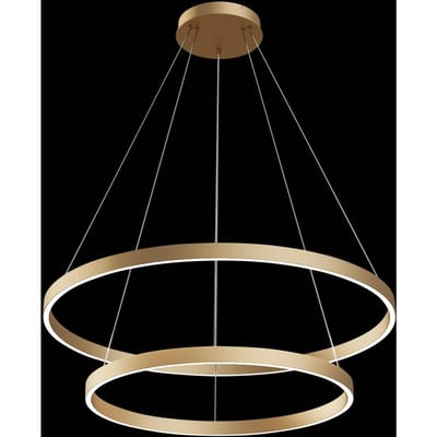 Maytoni Rim LED hanglamp, 840, 2 ringen, messing