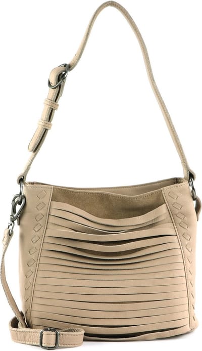 FREDsBRUDER Leren Schoudertas Fonda Crossbody Sand Beige