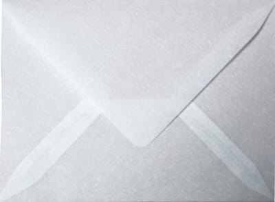 Transparante enveloppen A6 - 125 x 175 mm - 25 stuks - BK zonder lijm - 112 gram - Aster Tracing - Netuno