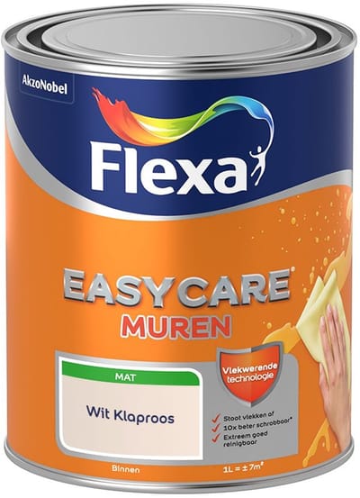 Flexa - Easycare Muren - Wit Klaproos - Mengverf - 1 L