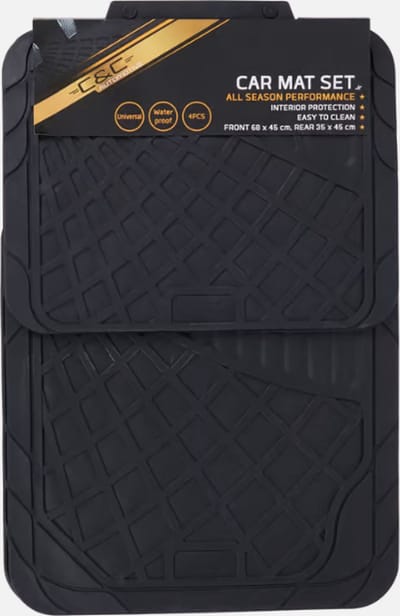 C&C automattenset - 4-delig- Rubber - Universeel - Zwart