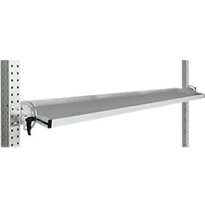 Manuflex kantelbare opbergconsole, voor de serie Universal of Profi, bruikbare diepte 195 mm, voor tafelbreedte 1750 mm, lichtgrijs