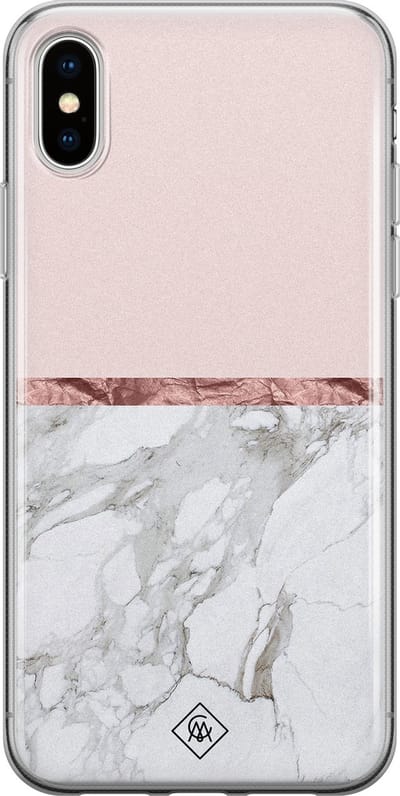 Casimoda® hoesje - Geschikt voor iPhone Xs - Rose All Day - Siliconen/TPU telefoonhoesje - Backcover - Bloemen - Multi