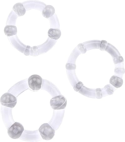 GK Power - Beaded Cockringen Set - 3 stuks - Transparant