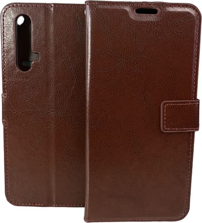 Portemonnee Book Case Hoesje Geschikt voor: Xiaomi REALME X50 5G -  bruin