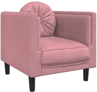 Fauteuil - Relaxzetel - Relaxstoel - Relaxfauteuil - Stoel - Met armleuning - Voor één Persoon - Roze