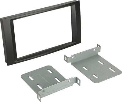 2-DIN Paneel geschikt voor Volkswagen T5/ Multivan - Touareq - Kleur: Zwart