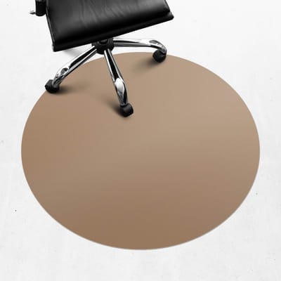 Wallfluent - Vloerbeschermer Geroosterde walnoot - 100 cm - Lichtbruin Vloerbeschermer Bureaustoel - Rond - Vloerbeschermer Harde Vloer-Stoel Mat-Kantoordecoraties - Pastel- en aardse kleuren