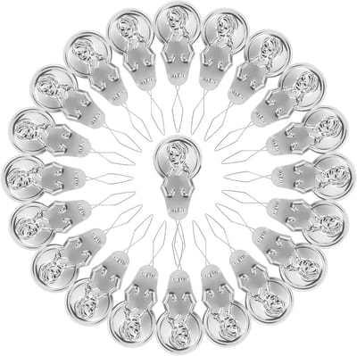 Set van 100 naaldinrijhulpen van aluminium voor handnaaien en borduren, ideaal voor naaimachines en DIY-projecten