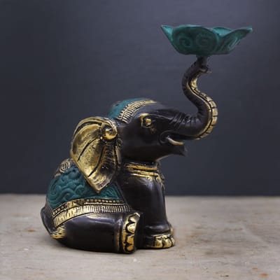 Kleine Olifant Kaars / Wierookhouder