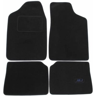 Tapis De Sol Noir Velours - J&J AUTOMOTIVE - Peugeot 106 - Sur Mesure - Antidérapant - Imperméable noir