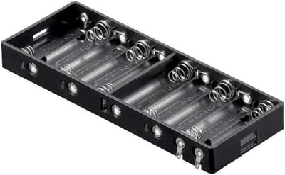 Batterijhouder - Batterijbox AA - Apparaten Voeden - Soldeerflens - 10x AA - Zwart