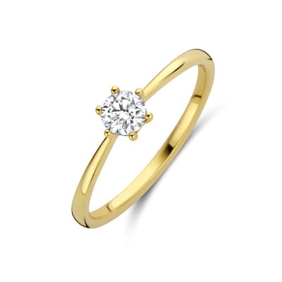 14K Geelgouden Ring Lab Grown Diamant 0.25ct F VS – 4035476
