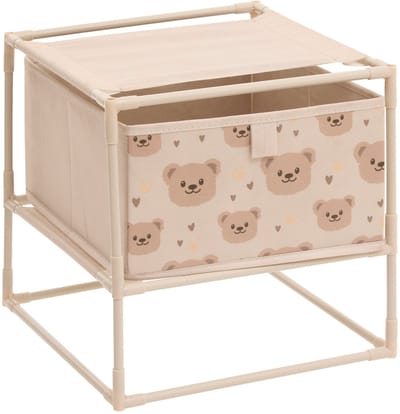 Atmosphera Kids Orso Nachtkastje - Opbergmeubel - 31x31x31cm - Beige