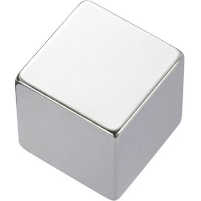 TRU COMPONENTS 505958 Permanente magneet Dobbelsteen (l x b x h) 20 x 20 x 20 mm N45 1.33 - 1.37 T Grenstemperatuur (max.): 80 °C
