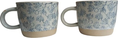Floz Design stoere koffiemokken - handgemaakt aardewerk - luxe mokken met groot oor - fairtrade - set van 2