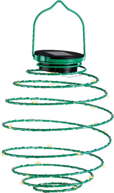 Lumineo Hanglamp - solar verlichting - groen - D16 cm - metaal - tuinverlichting