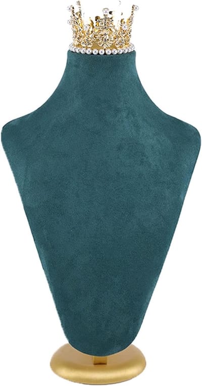 Sieraden Displaystandaard - Sieradenhouder Buste - Sieraden Presenteren - PU Leer Suede - 1 stuk - Zwart