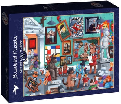 Cats and Dogs Art Gallery Puzzel 1000 Stukjes