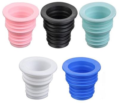 Afvoerpijp Afdichting - 5 Stuks - Afdichting-afvoerpijp afdichting - PP - Afvoerplug voor keuken - Pijp Slang Afdichtring - Pakking - Content Voor Afvoerpijpadapter - Anti-geur - Voor Keuken, Badkamer, Toilet Wasmachine - 6*3.7cm - 5 Kleuren