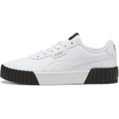 Puma Damen Schuhe Low Carina 3.0 400365 Puma White-Puma Gold-Puma Black-36