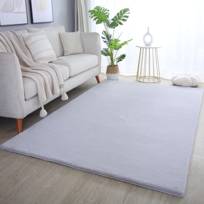 Flycarpets Teresa Hoogpolig Fluffy Vloerkleed - Zilver - 200x290 cm
